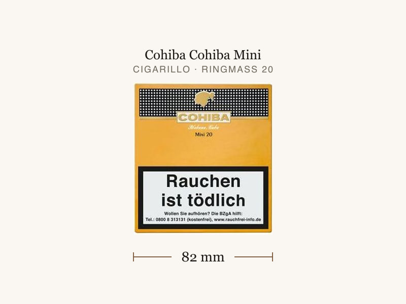 Cohiba Cohiba Mini, Maßangaben: Länge 82 mm, Ringmaß 20