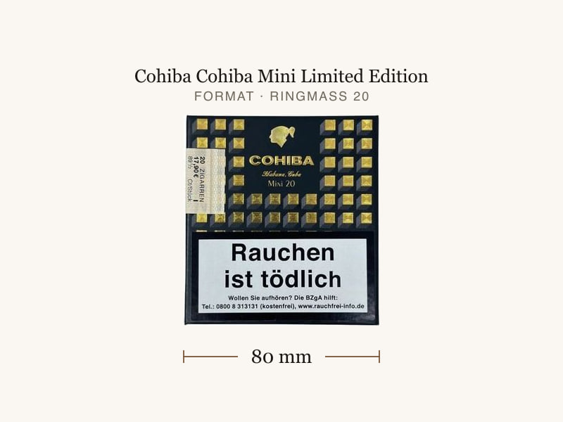 Cohiba Cohiba Mini Limited Edition, Maßangaben: Länge 80 mm, Ringmaß 20