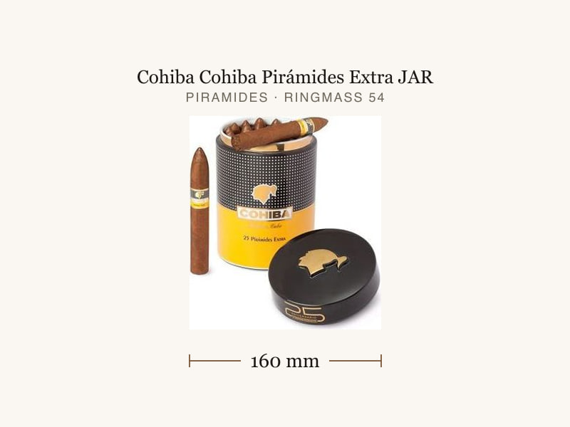 Cohiba Cohiba Pirámides Extra JAR, Maßangaben: Länge 160 mm, Ringmaß 54
