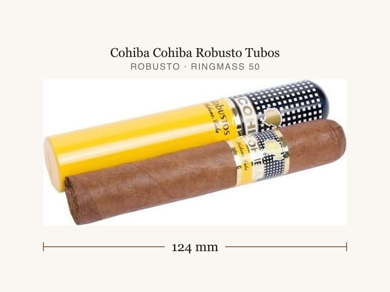 Cohiba Cohiba Robusto Tubos, Maßangaben: Länge 124 mm, Ringmaß 50