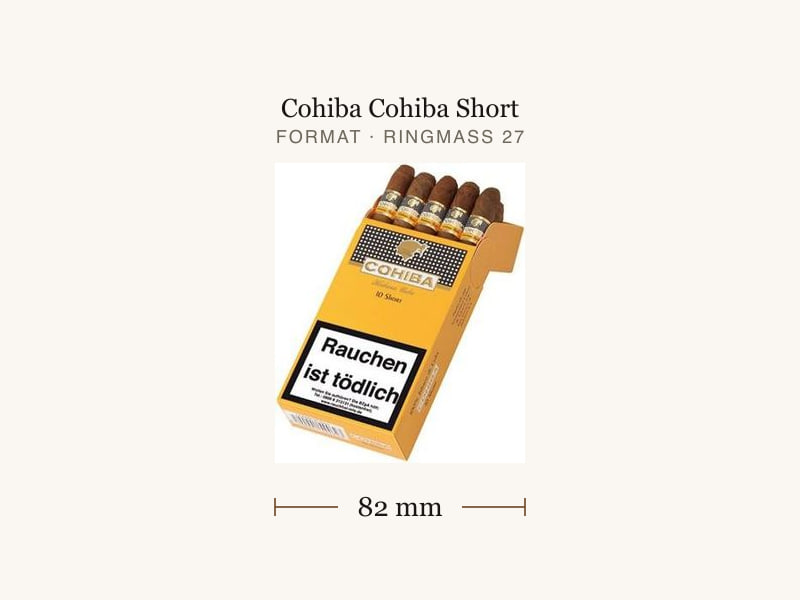 Cohiba Cohiba Short, Maßangaben: Länge 82 mm, Ringmaß 27