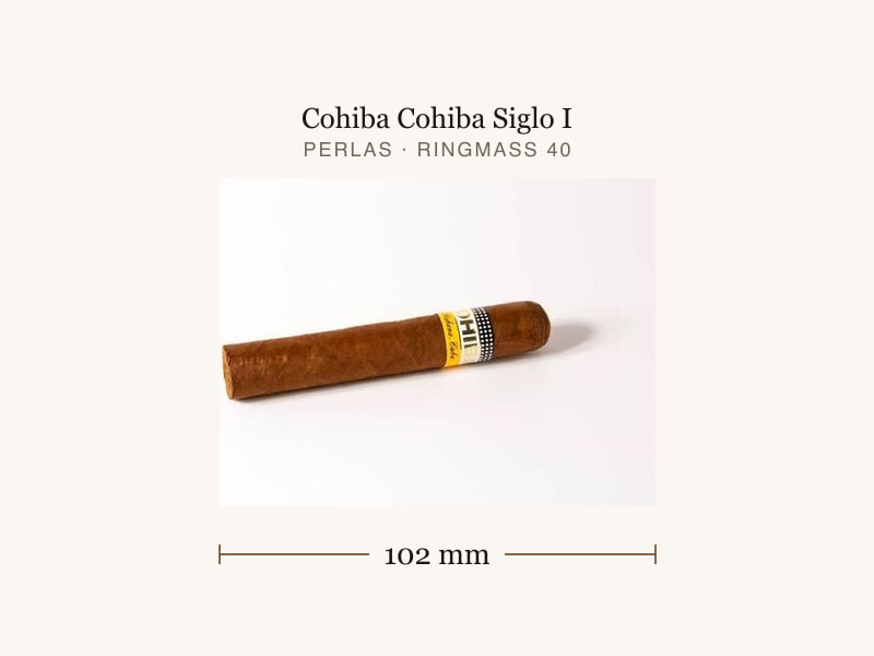 Cohiba Cohiba Siglo I, Maßangaben: Länge 102 mm, Ringmaß 40