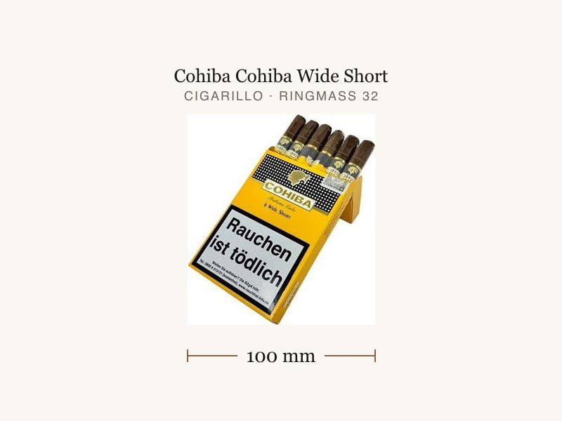 Cohiba Cohiba Wide Short, Maßangaben: Länge 100 mm, Ringmaß 32