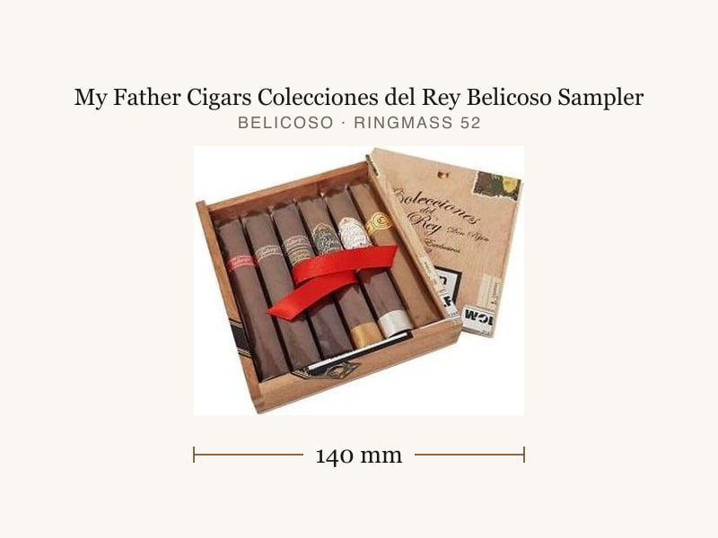My Father Cigars Colecciones del Rey Belicoso Sampler, Maßangaben: Länge 140 mm, Ringmaß 52