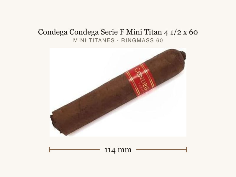 Condega Condega Serie F Mini Titan 4 1/2 x 60, Maßangaben: Länge 114 mm, Ringmaß 60