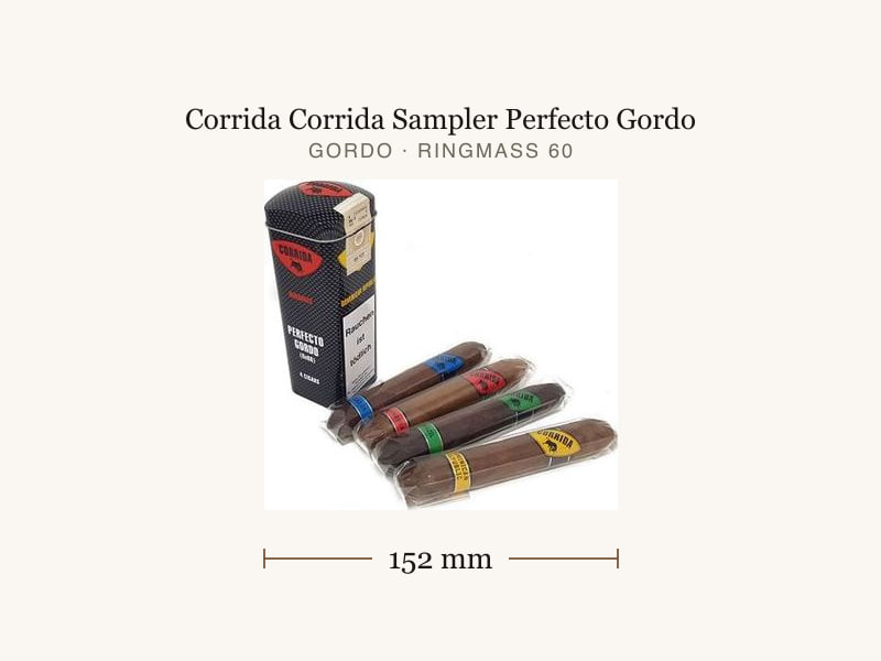 Corrida Corrida Sampler Perfecto Gordo, Maßangaben: Länge 152 mm, Ringmaß 60