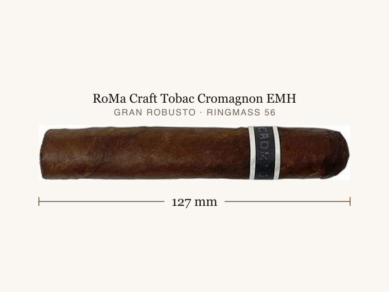 RoMa Craft Tobac Cromagnon EMH, Maßangaben: Länge 127 mm, Ringmaß 56