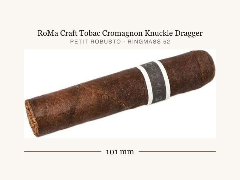 RoMa Craft Tobac Cromagnon Knuckle Dragger, Maßangaben: Länge 101 mm, Ringmaß 52