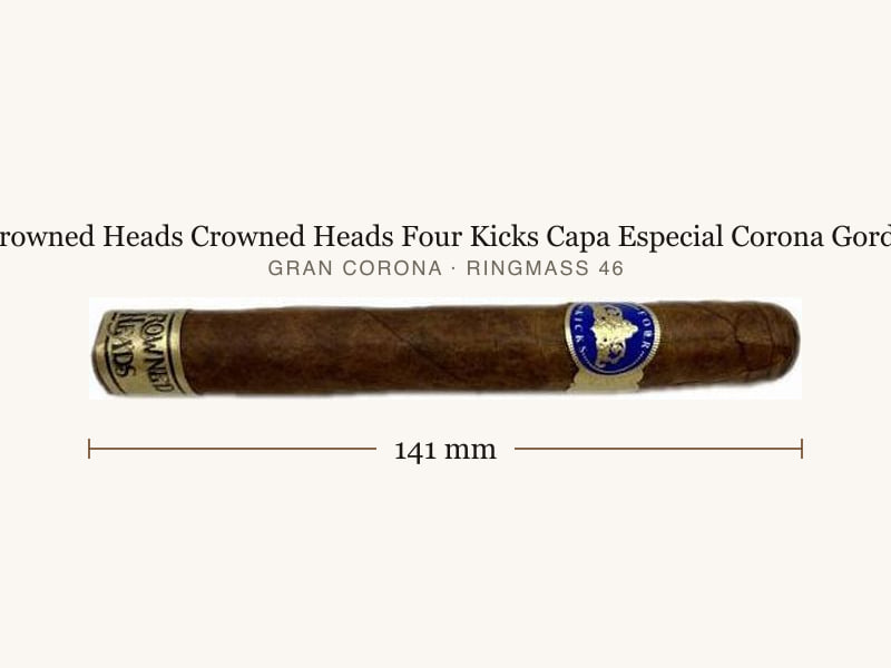 Crowned Heads Crowned Heads Four Kicks Capa Especial Corona Gorda, Maßangaben: Länge 141 mm, Ringmaß 46