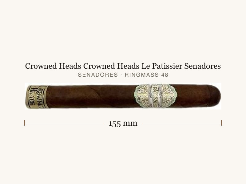 Crowned Heads Crowned Heads Le Patissier Senadores, Maßangaben: Länge 155 mm, Ringmaß 48