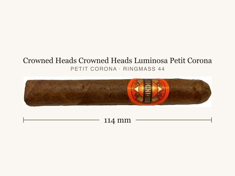 Crowned Heads Crowned Heads Luminosa Petit Corona, Maßangaben: Länge 114 mm, Ringmaß 44