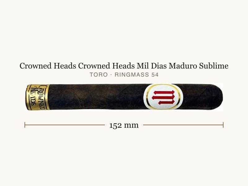 Crowned Heads Crowned Heads Mil Dias Maduro Sublime, Maßangaben: Länge 152 mm, Ringmaß 54