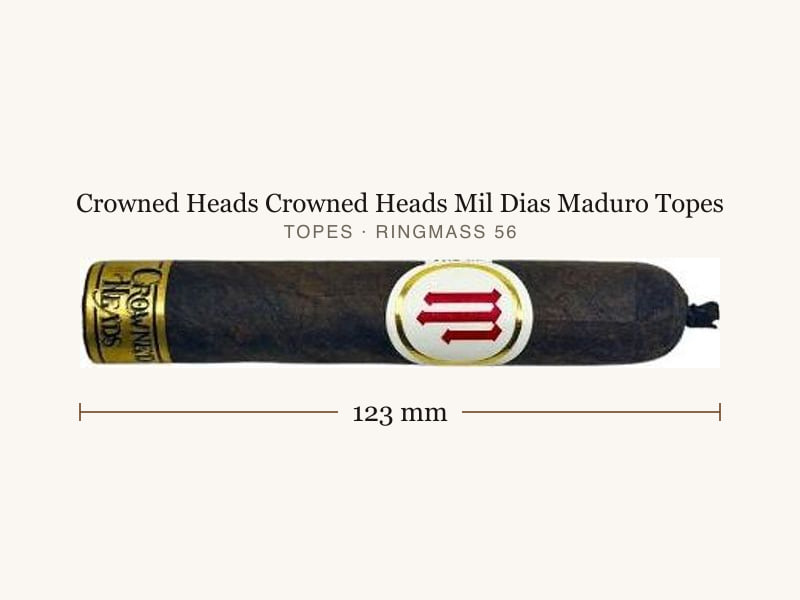 Crowned Heads Crowned Heads Mil Dias Maduro Topes, Maßangaben: Länge 123 mm, Ringmaß 56