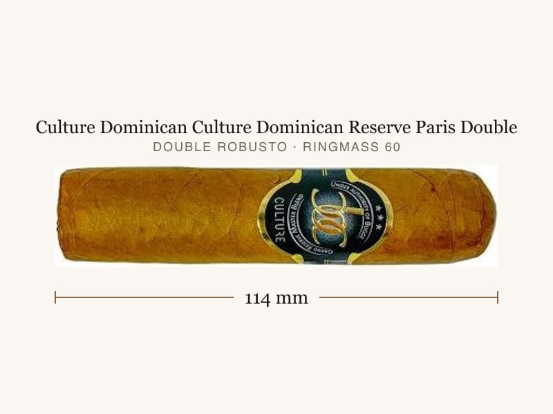 Culture Dominican Culture Dominican Reserve Paris Double, Maßangaben: Länge 114 mm, Ringmaß 60