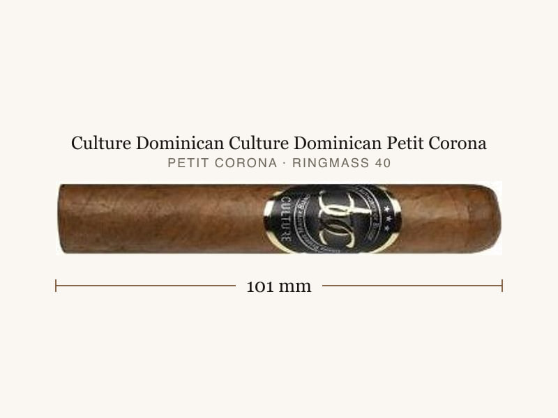 Culture Dominican Culture Dominican Petit Corona, Maßangaben: Länge 101 mm, Ringmaß 40