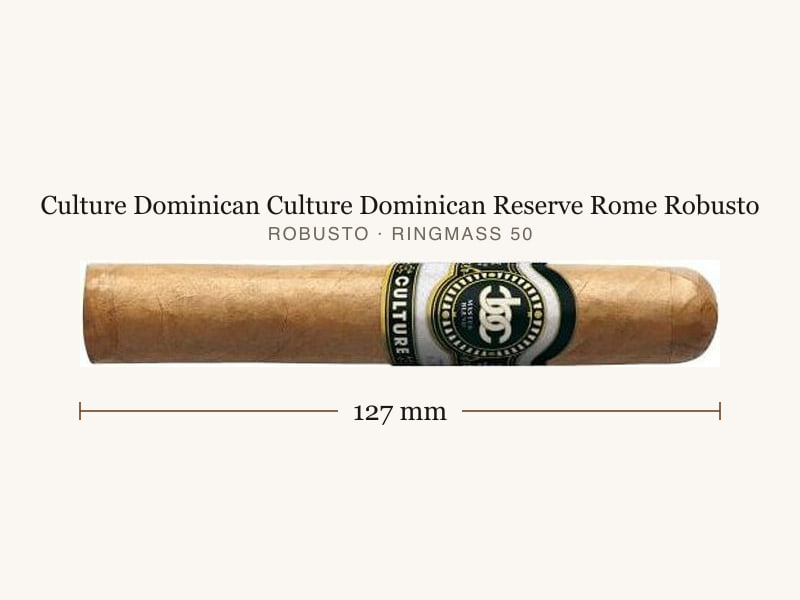 Culture Dominican Culture Dominican Reserve Rome Robusto, Maßangaben: Länge 127 mm, Ringmaß 50