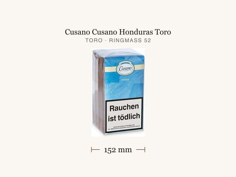 Cusano Cusano Honduras Toro, Maßangaben: Länge 152 mm, Ringmaß 52