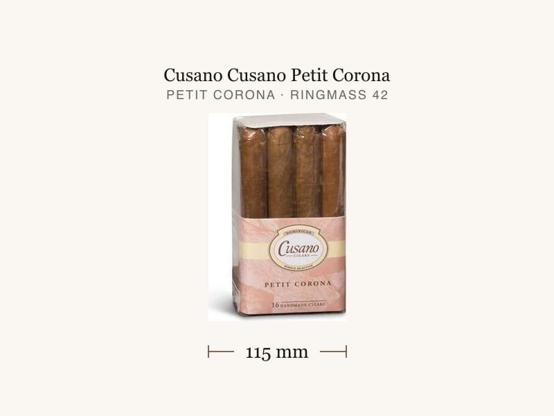 Cusano Cusano Petit Corona, Maßangaben: Länge 115 mm, Ringmaß 42