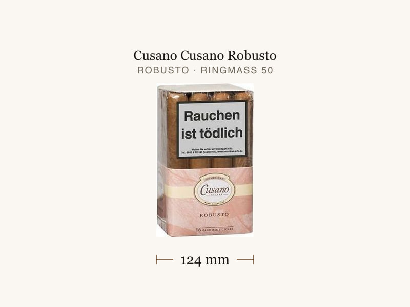 Cusano Cusano Robusto, Maßangaben: Länge 124 mm, Ringmaß 50