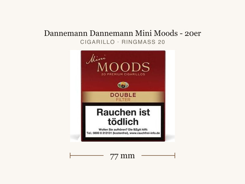 Dannemann Dannemann Mini Moods - 20er, Maßangaben: Länge 77 mm, Ringmaß 20