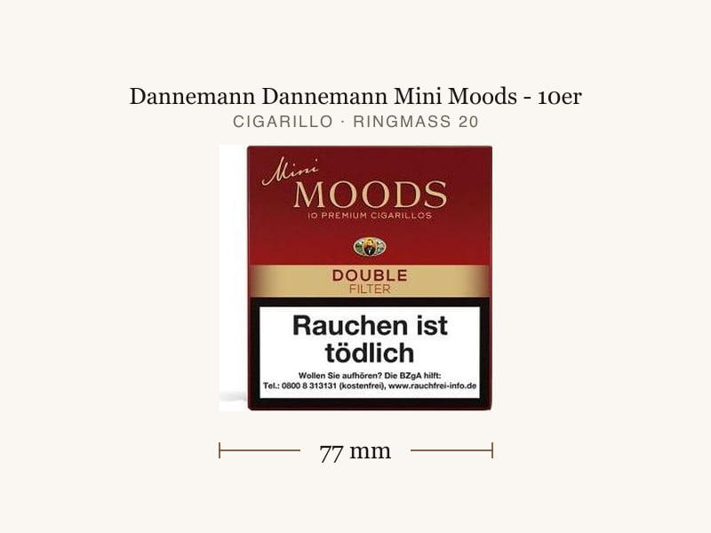 Dannemann Dannemann Mini Moods - 10er, Maßangaben: Länge 77 mm, Ringmaß 20