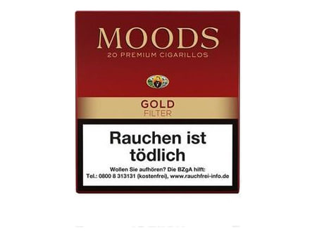 Ansicht 1 von 3 anzeigen: Dannemann Moods Gold Filter - 20er, Format Cigarillo