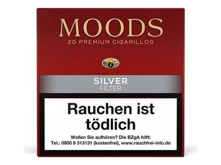 Dannemann Moods Silver - 20er, Format Cigarillo, Herkunft Deutschland