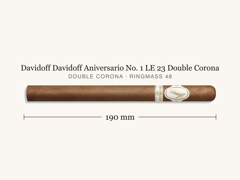Davidoff Davidoff Aniversario No. 1 LE 23 Double Corona, Maßangaben: Länge 190 mm, Ringmaß 48
