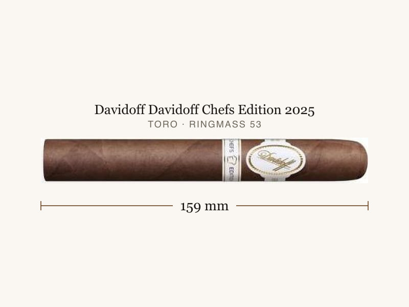 Davidoff Davidoff Chefs Edition 2025, Maßangaben: Länge 159 mm, Ringmaß 53