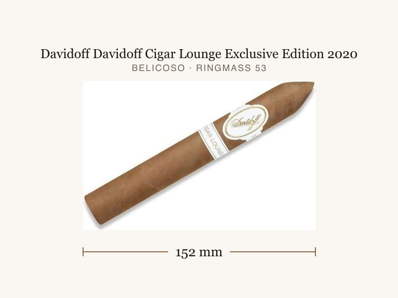 Davidoff Davidoff Cigar Lounge Exclusive Edition 2020, Maßangaben: Länge 152 mm, Ringmaß 53