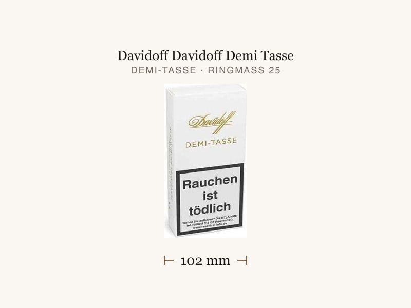 Davidoff Davidoff Demi Tasse, Maßangaben: Länge 102 mm, Ringmaß 25