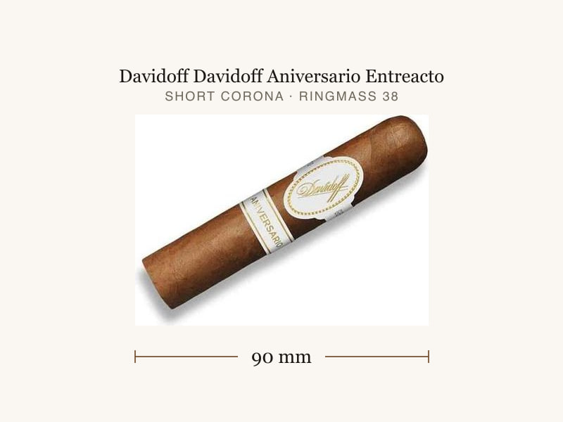 Davidoff Davidoff Aniversario Entreacto, Maßangaben: Länge 90 mm, Ringmaß 38