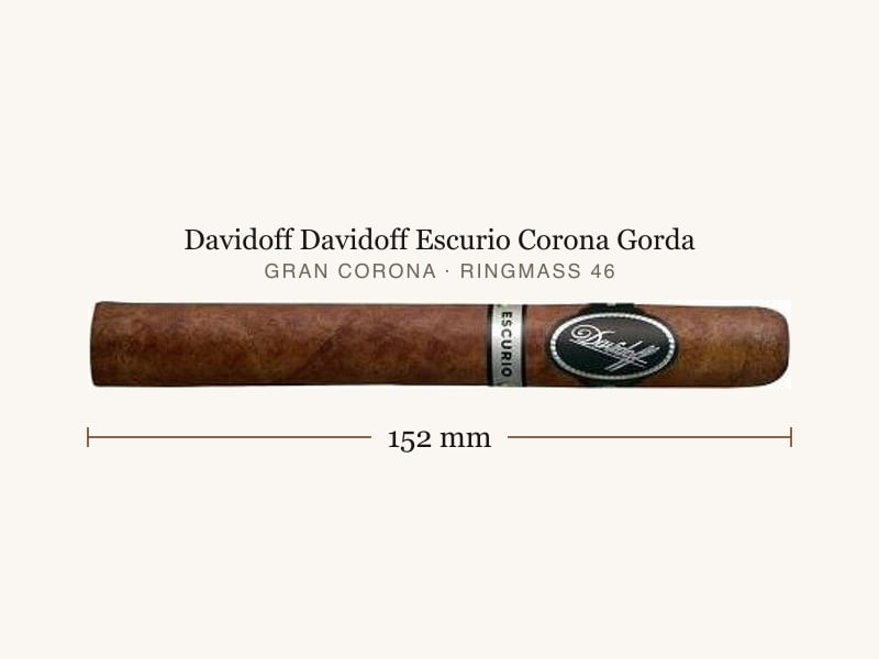 Davidoff Davidoff Escurio Corona Gorda, Maßangaben: Länge 152 mm, Ringmaß 46