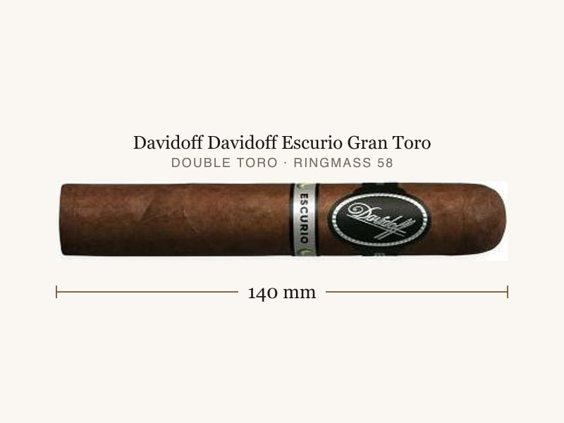 Davidoff Davidoff Escurio Gran Toro, Maßangaben: Länge 140 mm, Ringmaß 58