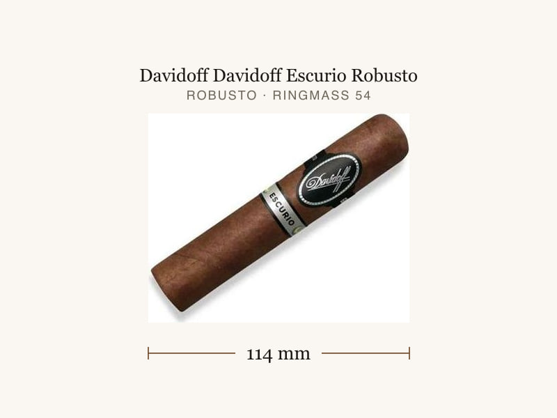 Davidoff Davidoff Escurio Robusto, Maßangaben: Länge 114 mm, Ringmaß 54