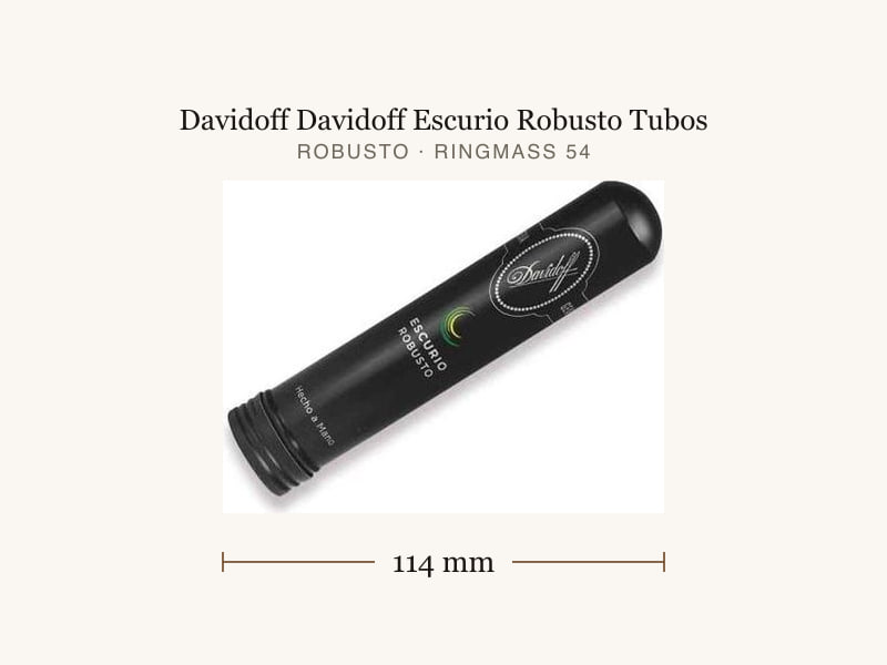 Davidoff Davidoff Escurio Robusto Tubos, Maßangaben: Länge 114 mm, Ringmaß 54