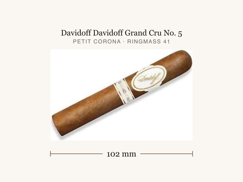 Davidoff Davidoff Grand Cru No. 5, Maßangaben: Länge 102 mm, Ringmaß 41