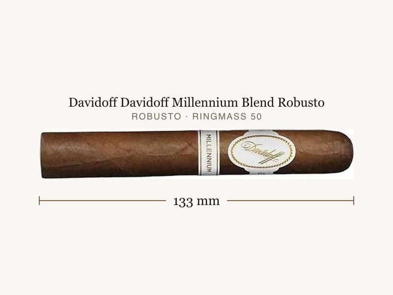 Davidoff Davidoff Millennium Blend Robusto, Maßangaben: Länge 133 mm, Ringmaß 50