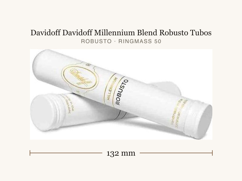 Davidoff Davidoff Millennium Blend Robusto Tubos, Maßangaben: Länge 132 mm, Ringmaß 50