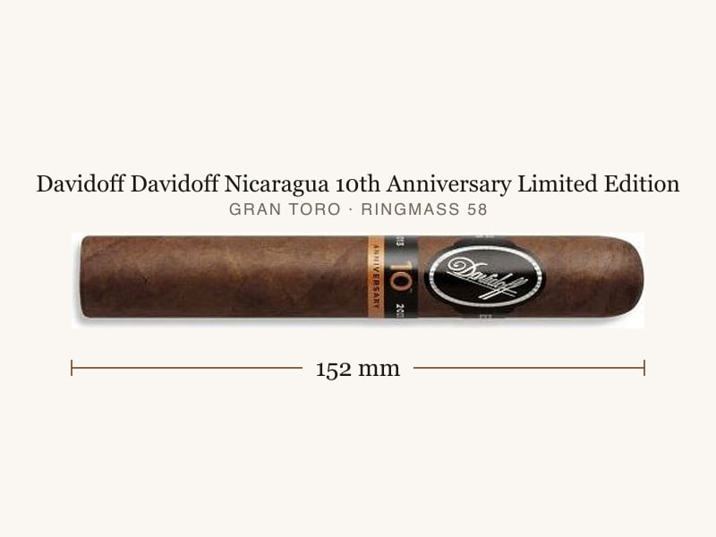 Davidoff Davidoff Nicaragua 10th Anniversary Limited Edition, Maßangaben: Länge 152 mm, Ringmaß 58