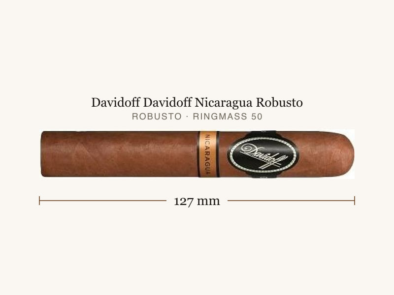 Davidoff Davidoff Nicaragua Robusto, Maßangaben: Länge 127 mm, Ringmaß 50