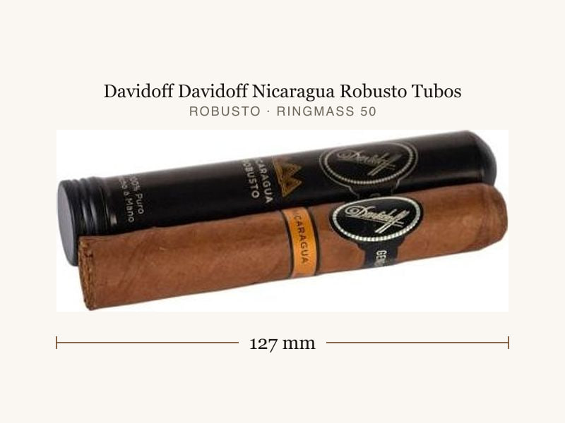 Davidoff Davidoff Nicaragua Robusto Tubos, Maßangaben: Länge 127 mm, Ringmaß 50