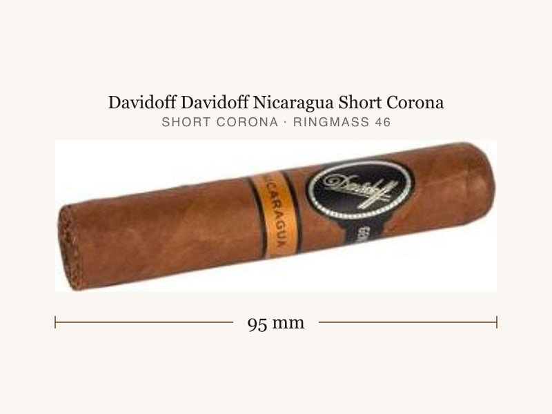 Davidoff Davidoff Nicaragua Short Corona, Maßangaben: Länge 95 mm, Ringmaß 46
