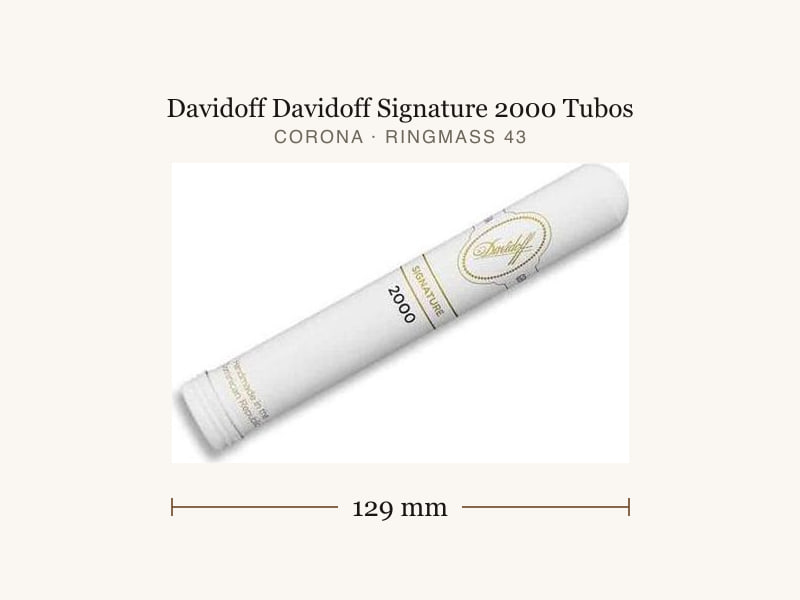 Davidoff Davidoff Signature 2000 Tubos, Maßangaben: Länge 129 mm, Ringmaß 43