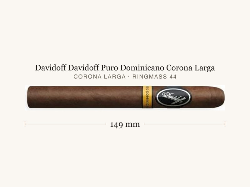 Davidoff Davidoff Puro Dominicano Corona Larga, Maßangaben: Länge 149 mm, Ringmaß 44