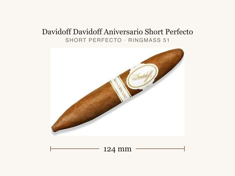 Davidoff Davidoff Aniversario Short Perfecto, Maßangaben: Länge 124 mm, Ringmaß 51