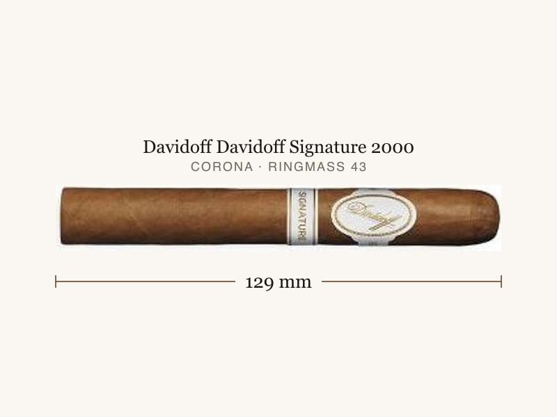 Davidoff Davidoff Signature 2000, Maßangaben: Länge 129 mm, Ringmaß 43