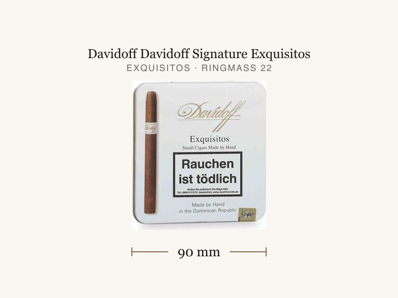 Davidoff Davidoff Signature Exquisitos, Maßangaben: Länge 90 mm, Ringmaß 22