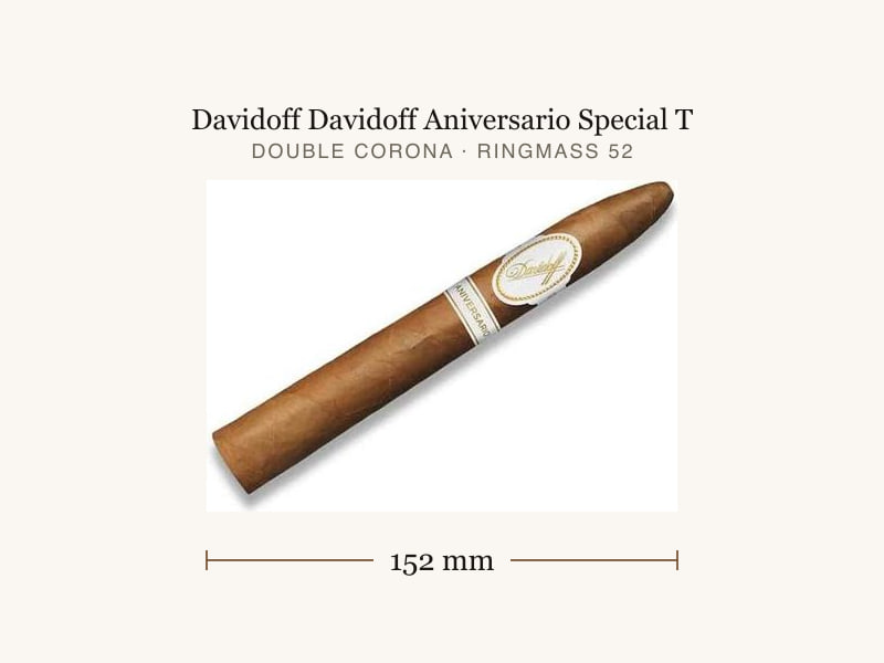 Davidoff Davidoff Aniversario Special T, Maßangaben: Länge 152 mm, Ringmaß 52
