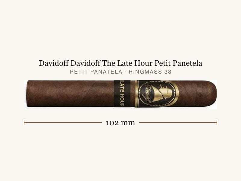 Davidoff Davidoff The Late Hour Petit Panetela, Maßangaben: Länge 102 mm, Ringmaß 38